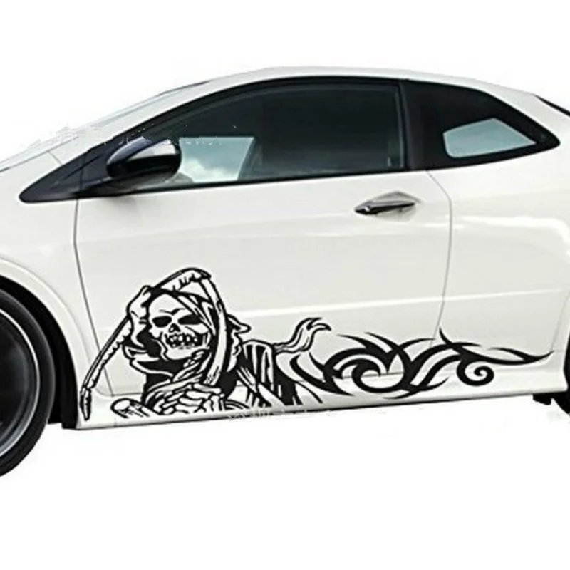 

Reflective Personality Death Skull Totem Car Stickers Car Body Car Styling Removable Waterproof Stickers