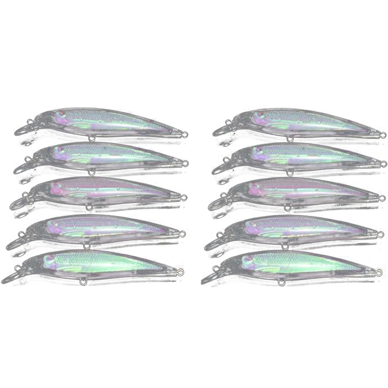 

10Pcs Transparent Baits Blank Hard Baits 3D Unpainted Fishing Lure Bodies 11cm 11.73G