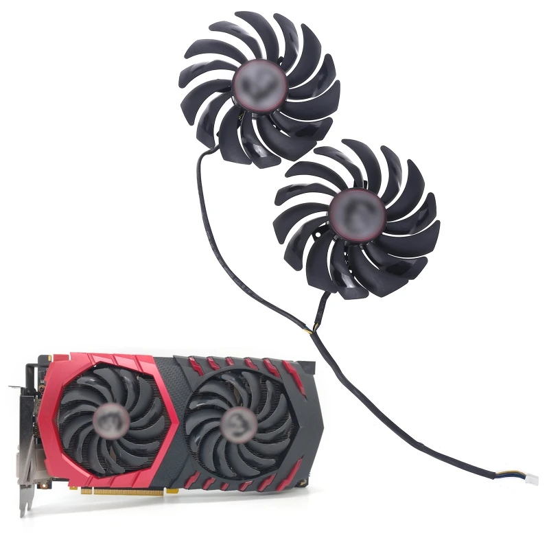 Вентилятор охлаждения игровой графической карты PLD10010S12HH 4 контакта 2 шт. для MSI Radeon