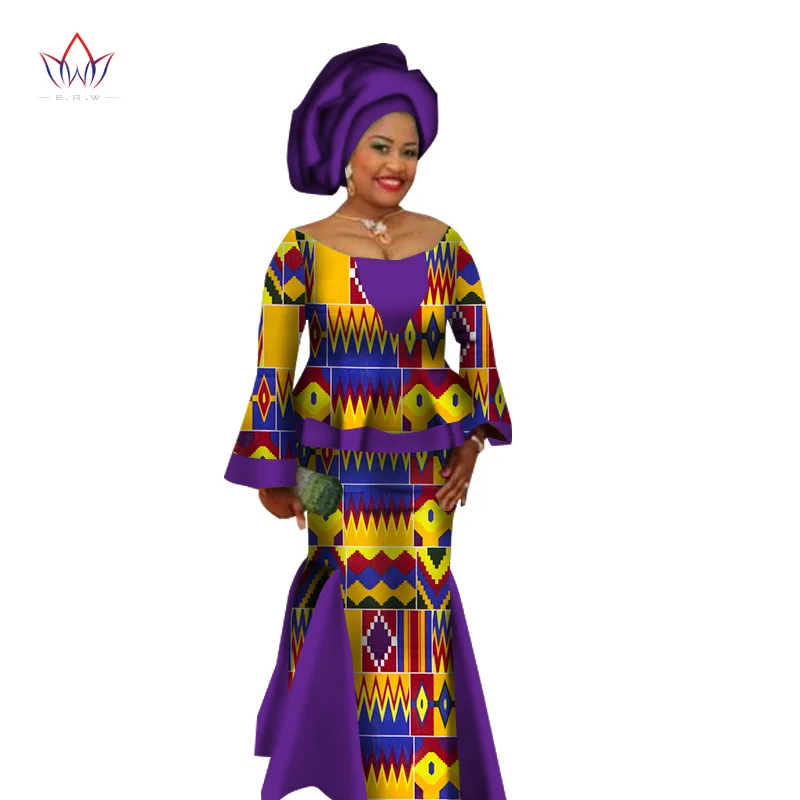 African Summer Skirt Set for Women Dashiki Traditional Blouse Top and Sets Print Wax Plus Size 6XL WY1380 | Тематическая одежда и