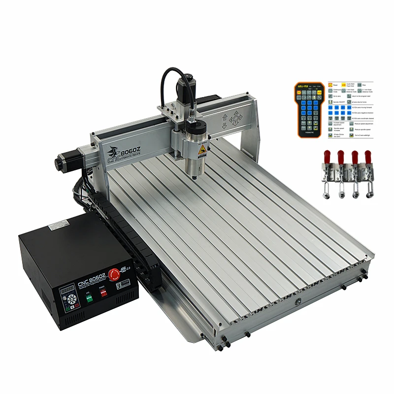 Фрезерный станок с ЧПУ гравер 8060 YOOCNC 8060Z 1 5 кВт 1500 Вт шпиндель Mach3 USB порт