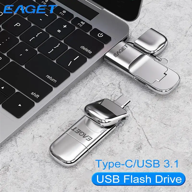 

Флеш-накопитель EAGET SU10 USB Type-C USB 256, металлическая Флешка 128 ГБ, высокоскоростной USB C U-диск для смартфона/планшета/ноутбука, 512 ГБ, ГБ