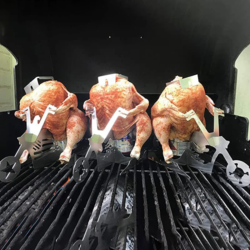 Портативная подставка для курицы инструменты пива и барбекю американский