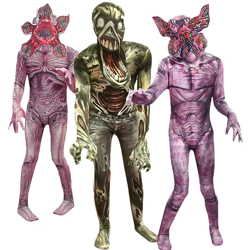 Страшный костюм для взрослых и детей на Хеллоуин косплея странные вещи Demogorgon