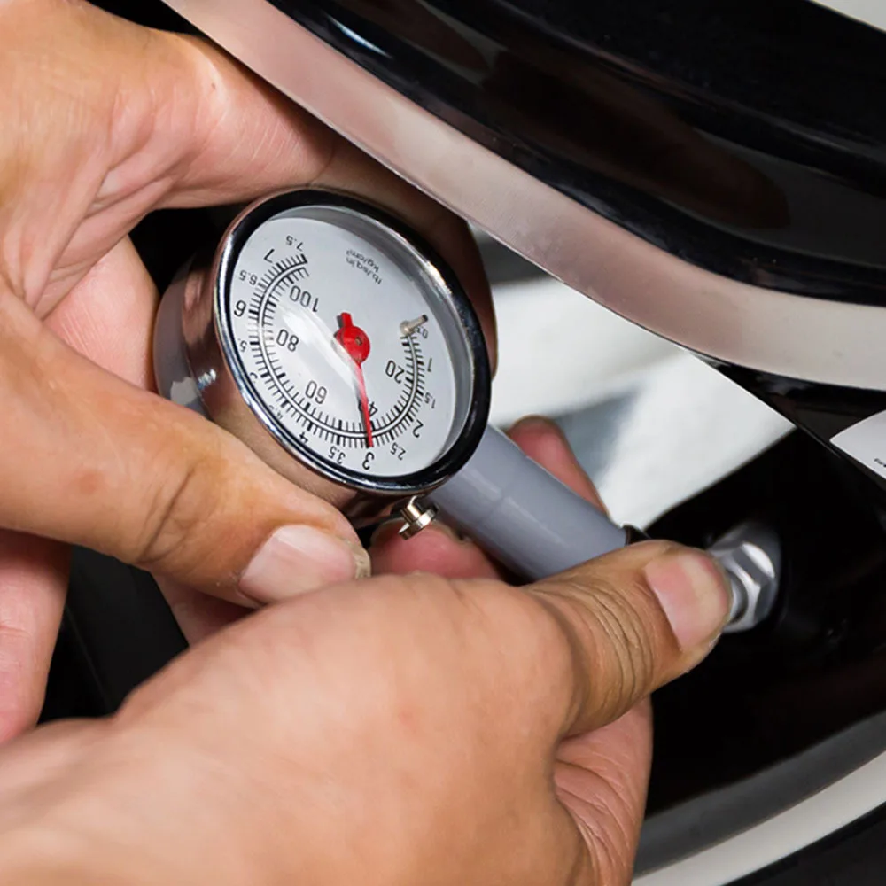 DJSona металлический Автомобильный манометр для шин автоматический измеритель