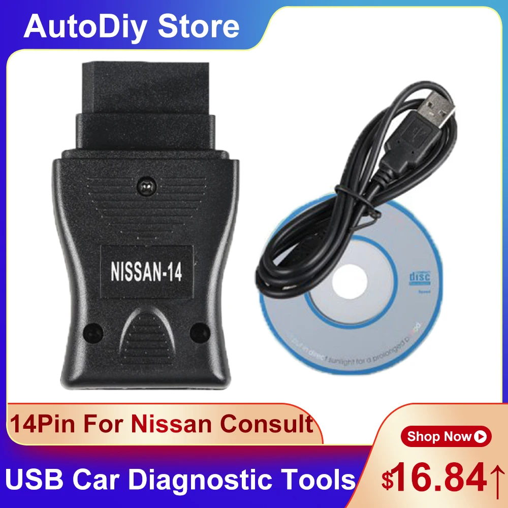 Новейшие диагностические инструменты для Nissan бок USB 14Pin коннектор кабель