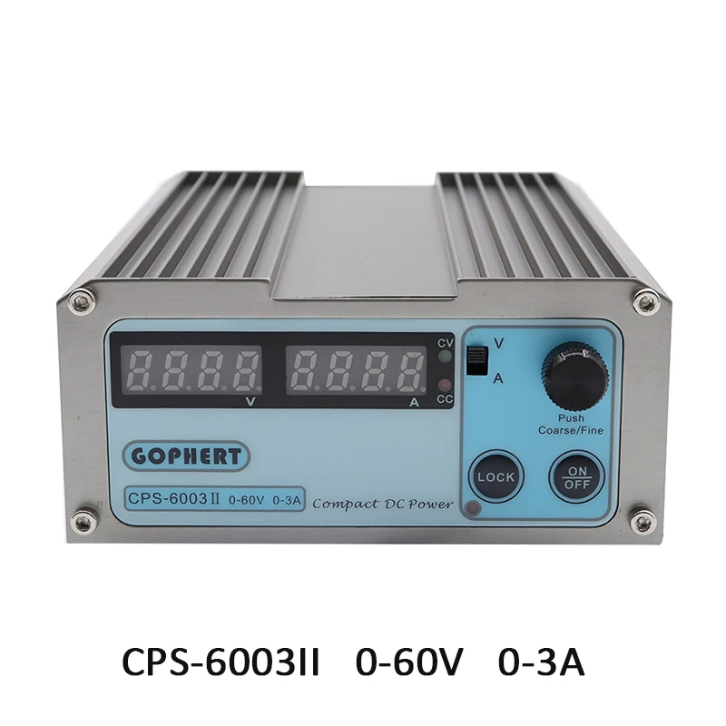 Gophert CPS 6003II 110 V/220VAC до 0 60V 3A Мини DC Регулируемый цифровой импульсный источник