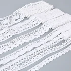 5 ярдов, белая хлопковая вышитая кружевная лента, ткань для рукоделия, красивая подарочная упаковка, полиэфирный материал