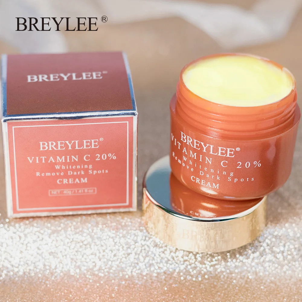 

BREYLEE VitaminC Cream 20% VC Whitening Facial Fade Freckles Remove Dark Spots Melanin Remover Skin Brightening Cream Face Care