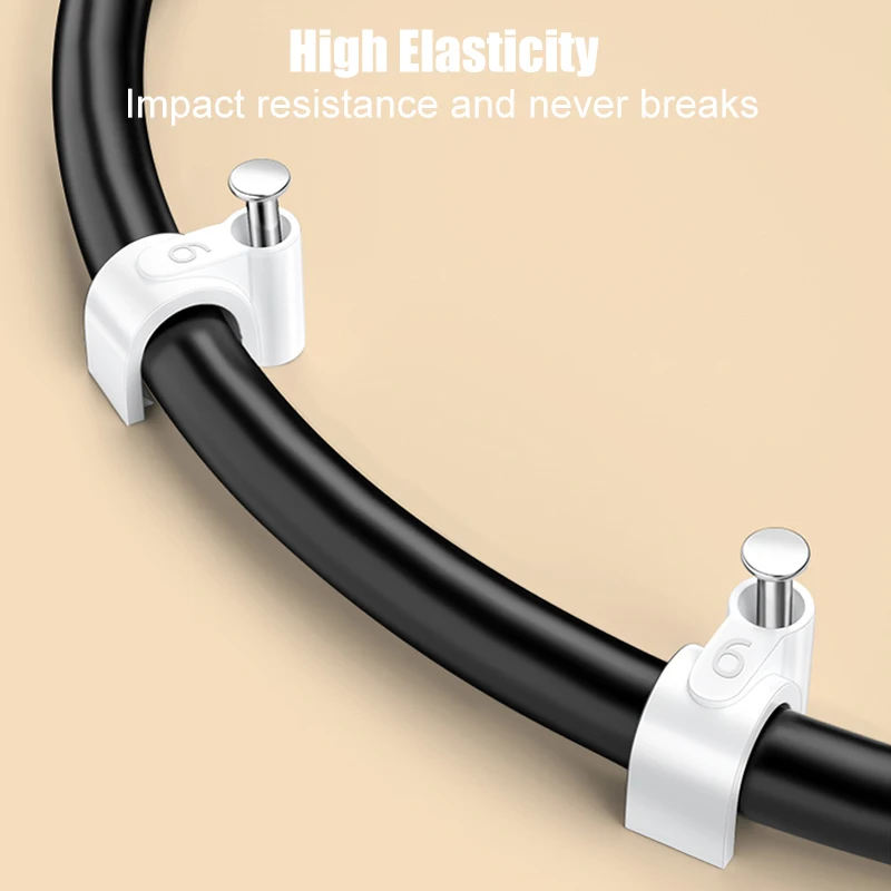 SAMZHE Белый Нейлоновый PE пластиковый 8 мм круглый зажим для кабеля C образной формы