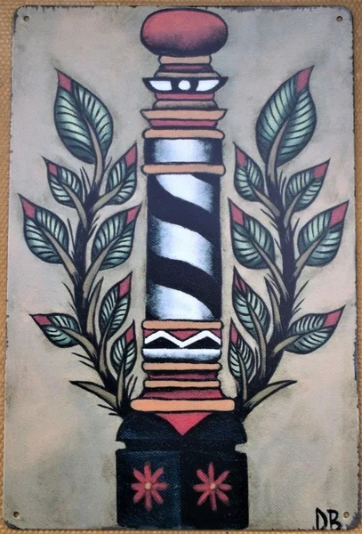 

Barber Hair Salon Metal Tin Sign Vintage Pub Retro Garage Tattoo Motorcycle