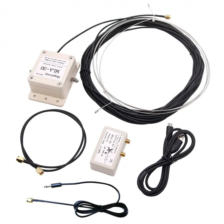 

MLA-30+ Shortwave 100KHz-30MHz Active Loop Antenna with 1.2M to 3.5mm Universal Adapter Cable