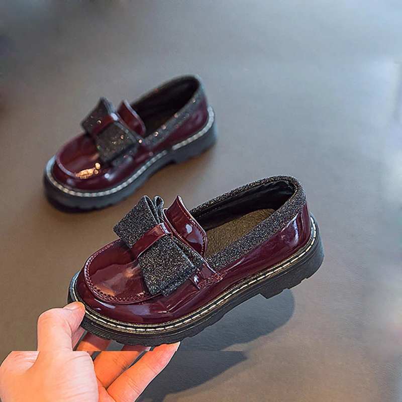 Кожаные туфли для девочек в британском стиле|Кожаная обувь| |