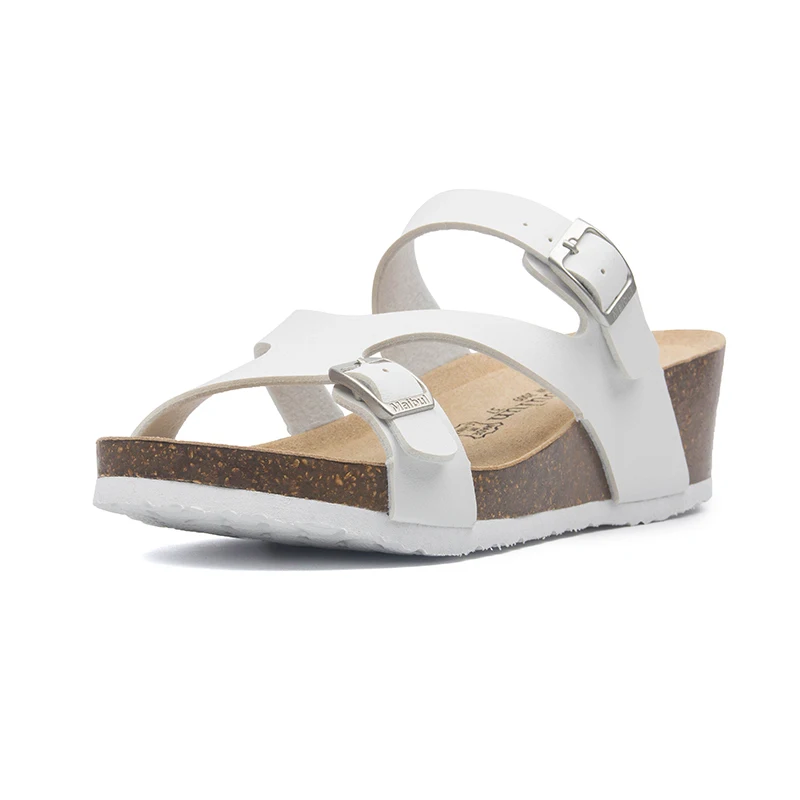

Shoes Woman 2021 Slippers Flat Med Heeled Mules Luxury Slides Shale Female Beach On A Wedge Soft High Designer Sabot Bonded Leat