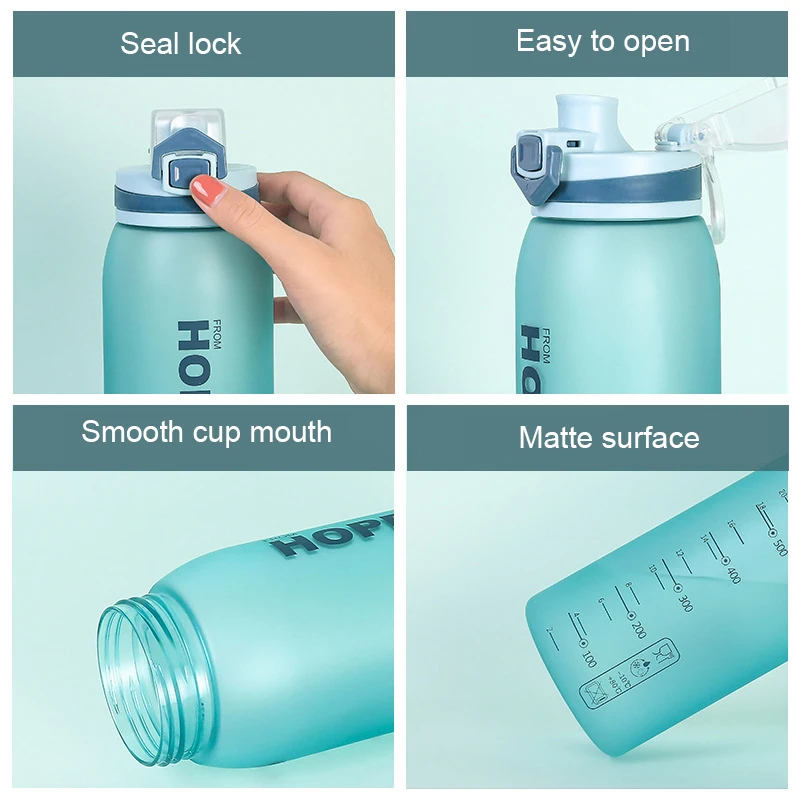 ZOOOBE 900ML TRITAN Plastic Sport Water Bottle Fitness School Yoga Travel For Bottles BPA Free Drinkware | Дом и сад