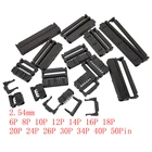 Двухрядный гнездовой разъем, 10 шт., шаг 2,54 мм, FC 6P8101214161820242630344050 контактов, IDC для провода 1,27 мм