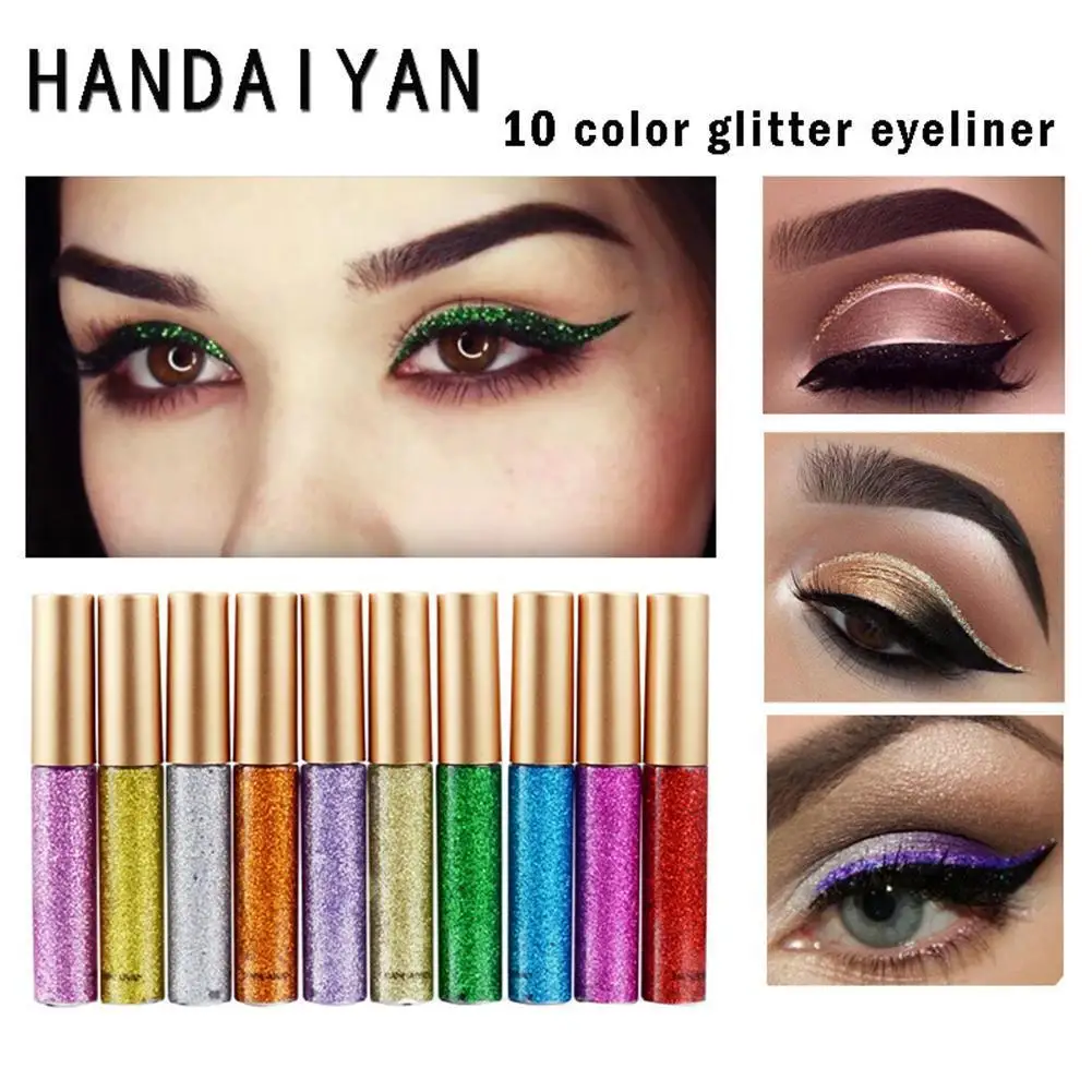 

Metallic Shiny Eye Liner Smoky Eye Eyeshadow Charming Sequin Eye Liner Pen Waterproof Glitter Liquid Eyeliner