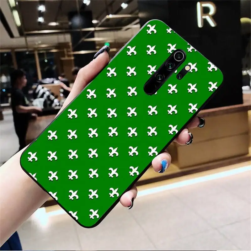 Чехол для телефона YJZFDYRM Fleur De Lis Gold Navy Redmi Note 9 8 8T 8A 7 6 6A Go Pro Max K20|Бамперы| |