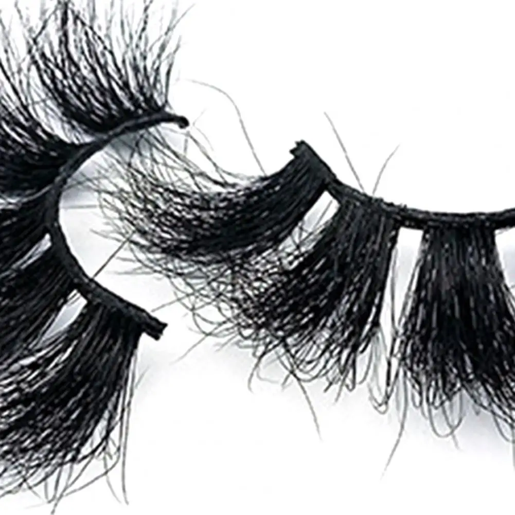 Черные искусственные ресницы 1 пара мягкие густые 3D из искусственной норки