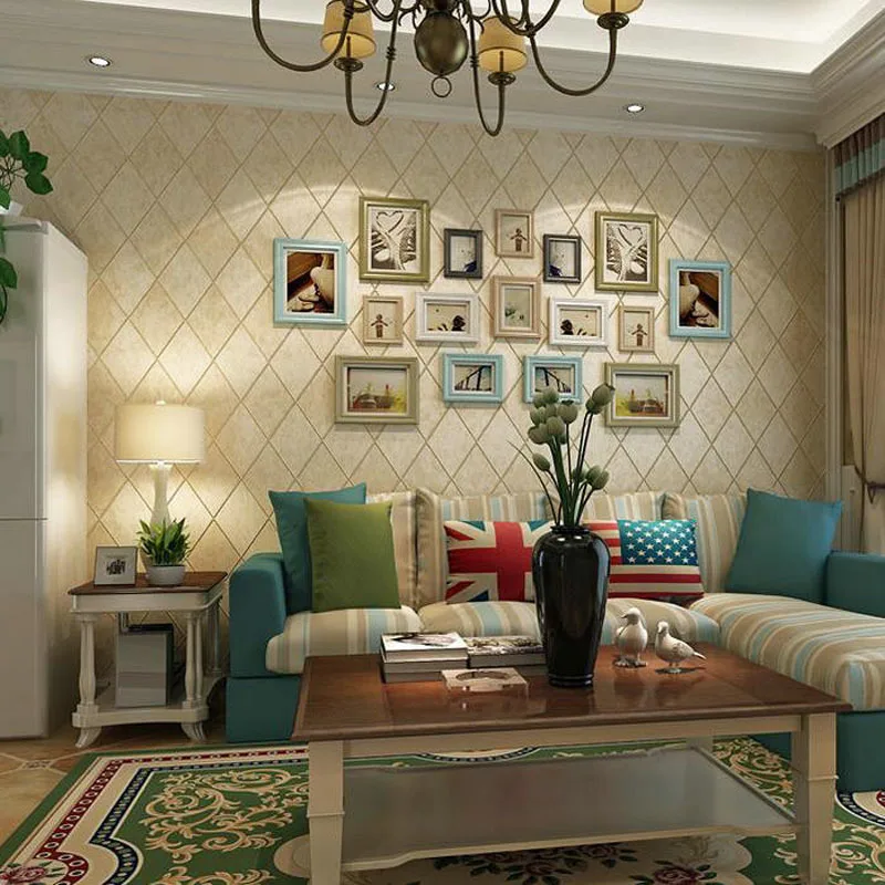 Винтажная настенная бумага s в американском стиле 3d ромбовидная для стен