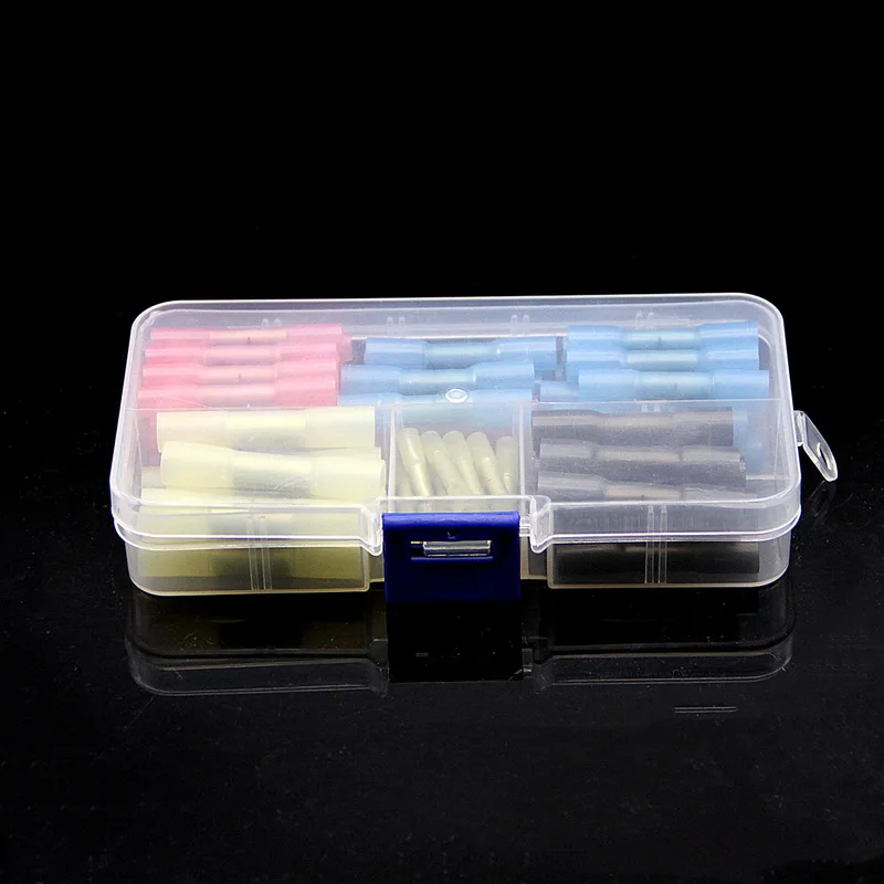 

70Pcs Waterproof Heat Shrink Butt Terminal Wire Connectors AWG 26-10 Electrical Wire Splice Cable Crimp Terminals Connectors