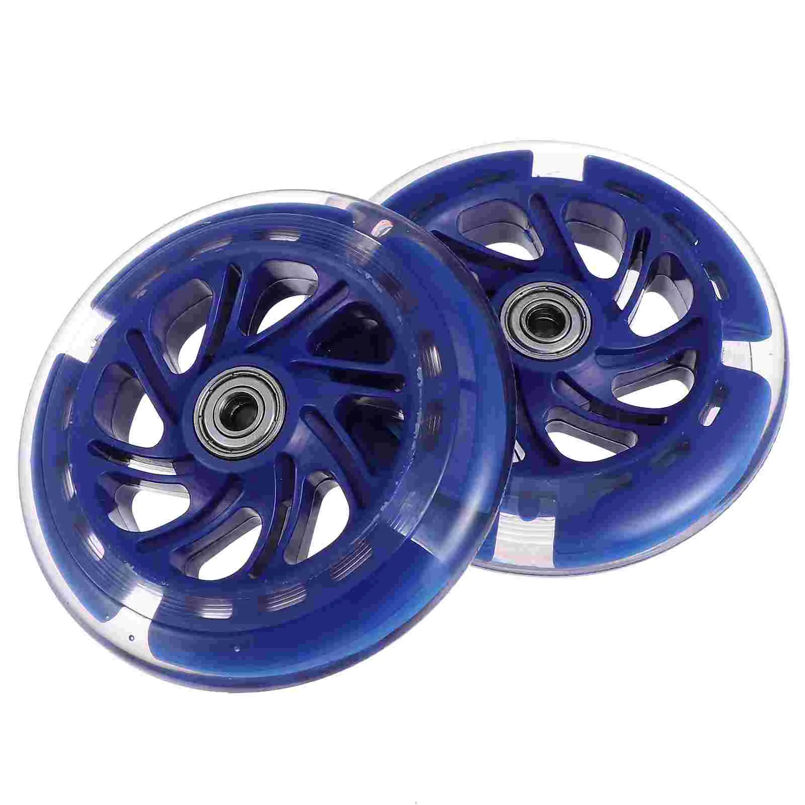 

2pcs Light Scooter Wheels High Elastic Wear-resistant PU Bearing Wheels
