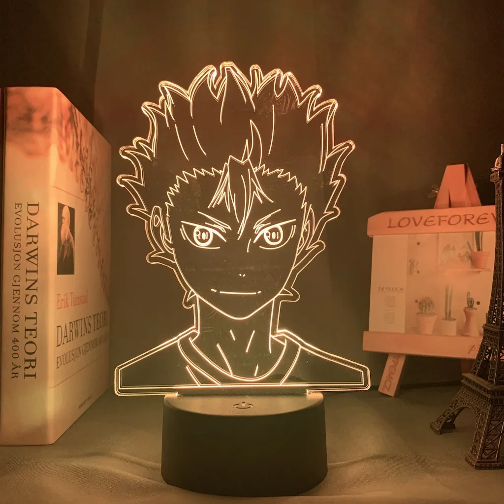 Акриловый светодиодный ночсветильник Аниме Haikyuu Shoyo Hinata фигурка для детской