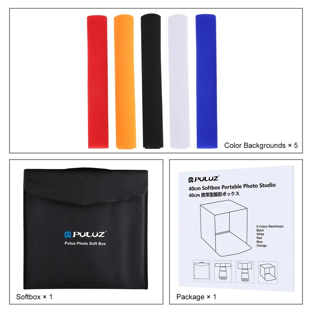 Коробка для фотостудии PULUZ 40 см/16 дюймов софтбокс портативная складная палатка