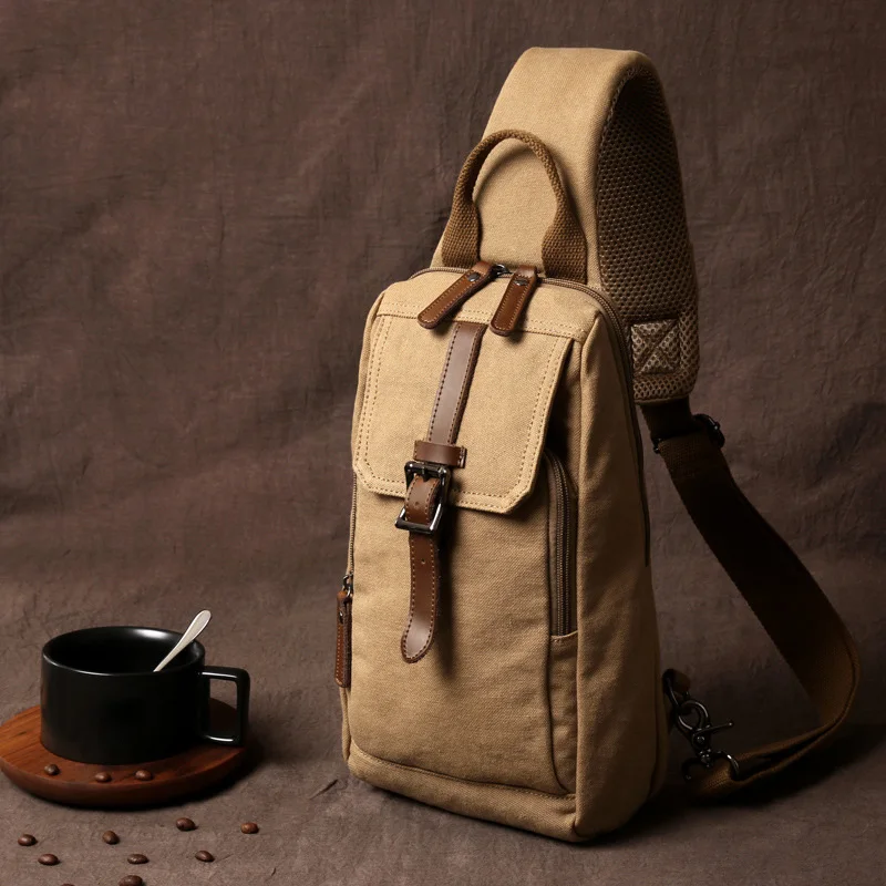 

Trendy Men's Backpack Shoulder Bag Men's Outdoor Leisure Messenger Bag Fashion Men's Canvas Bag