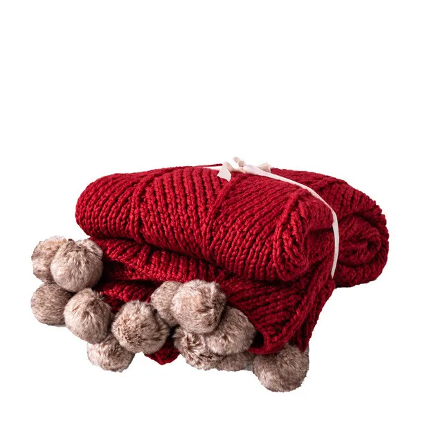 

Handmade Soft Sofa Bed Knitted Blanket for Summer Photography Props Throw Home Decoration Travel Blankets and Throws