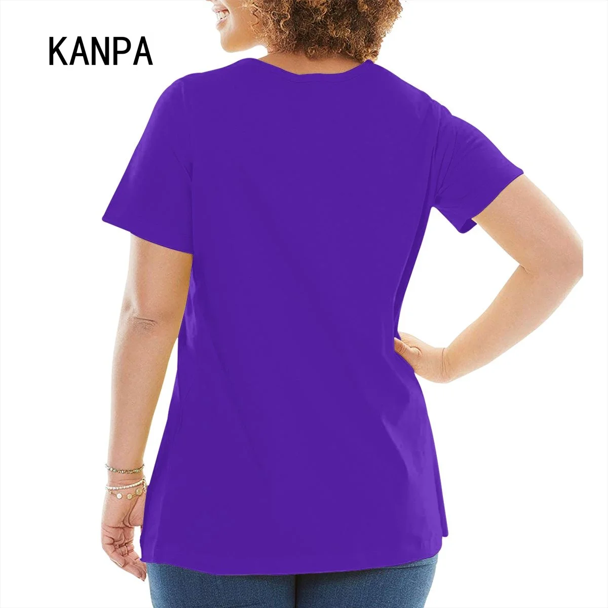 

Women's Clothing With Free Shipping Fashion Women's Oversized T-Shirts Violet Short Sleeve Cotton Plus Size Top Tees Large Loose