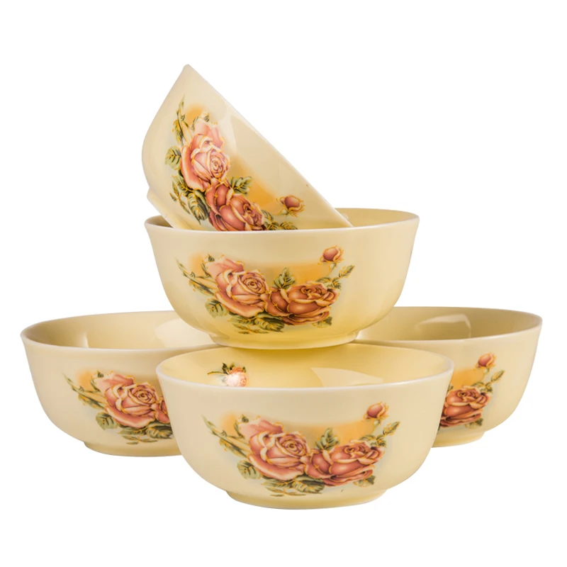 2 шт. 5 дюймов керамические миски Европейский стиль Роза миска для супа Ramen