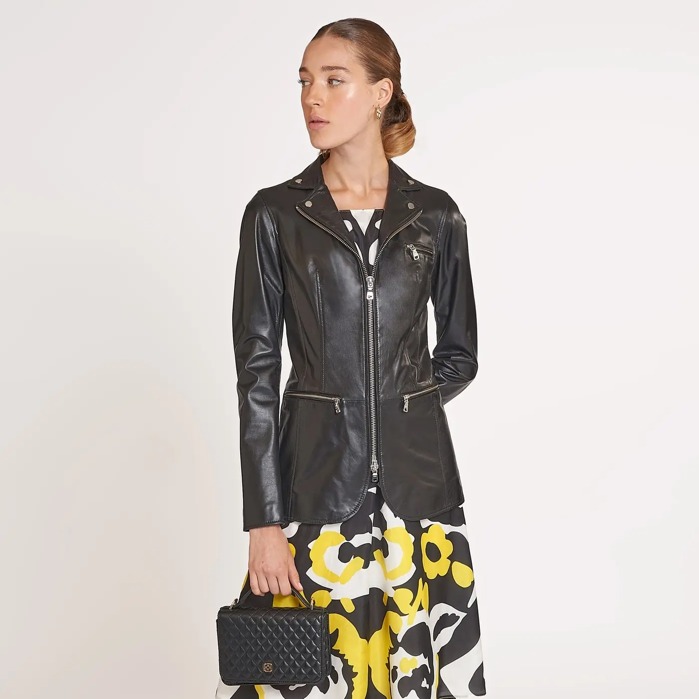 Genuine sheep leather Biker jacket Slim Fit Blazer women sports LEATHER JACKETS Spring and autumn fashion clothing Turkey