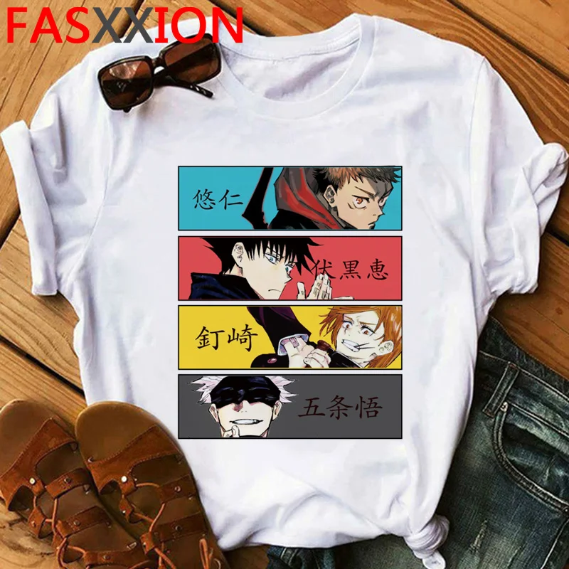 

Футболка с изображением аниме ююютсу Kaisen Yuji Itadori футболка женская уличная одежда в стиле Харадзюку женская одежда tumblr