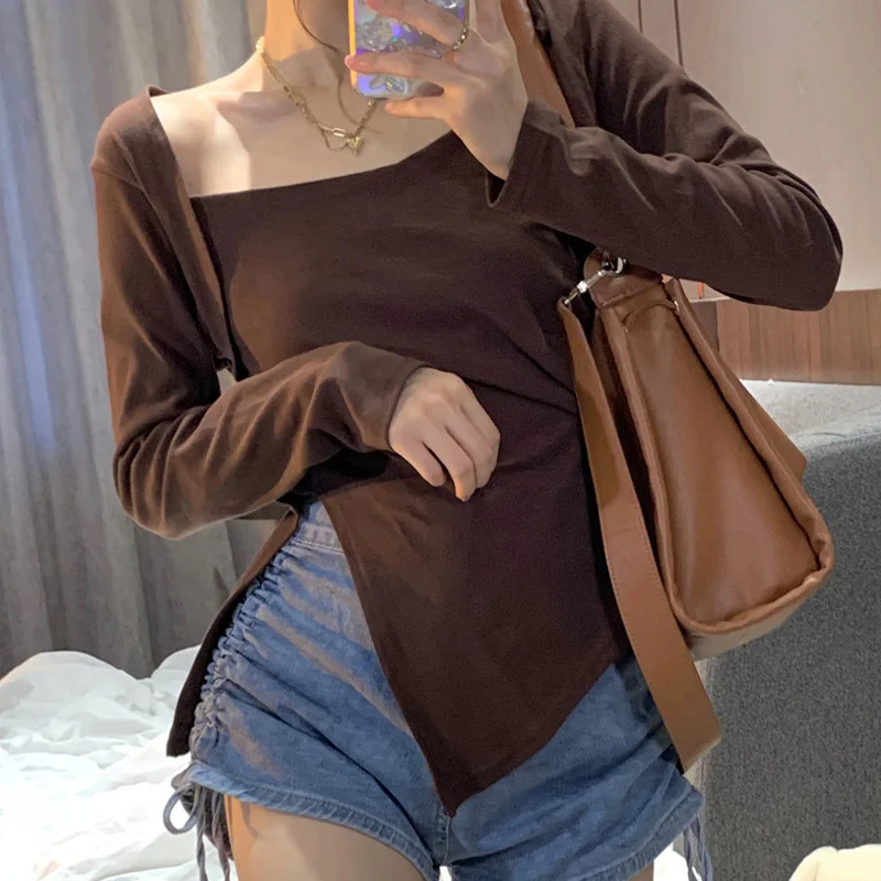 Солнцезащитная футболка с квадратным вырезом и длинным рукавом Женский