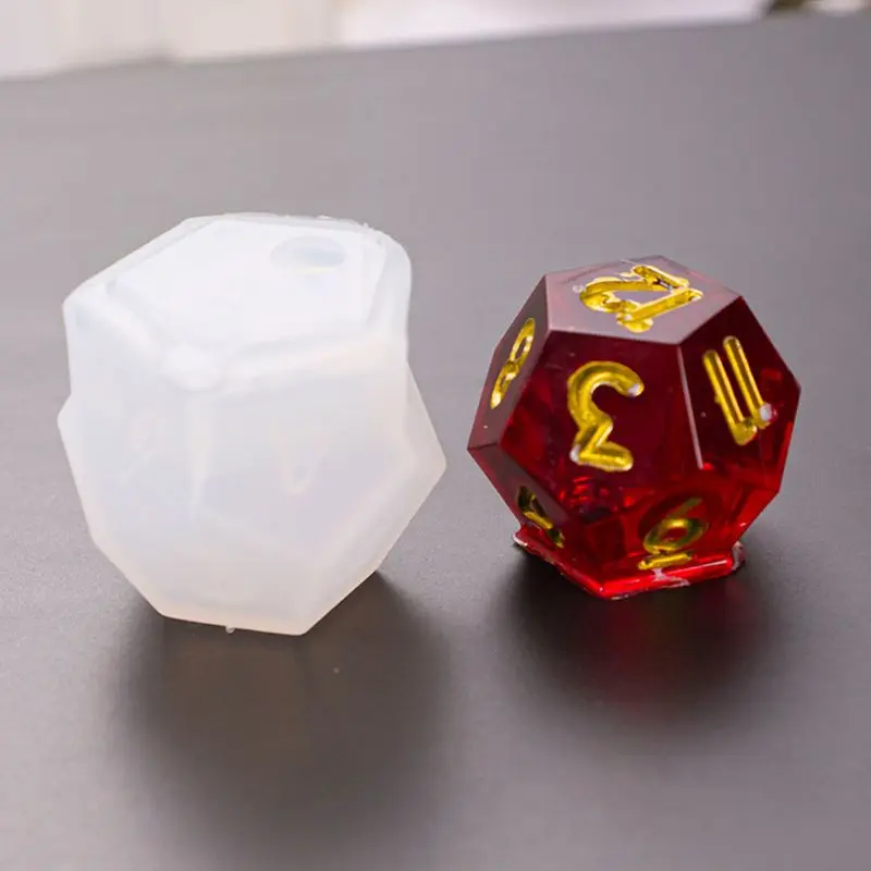

10 Pcs/Set Transparent Epoxy Mold UV Resin DIY Dice Mould Crafts Making Molds XX9C