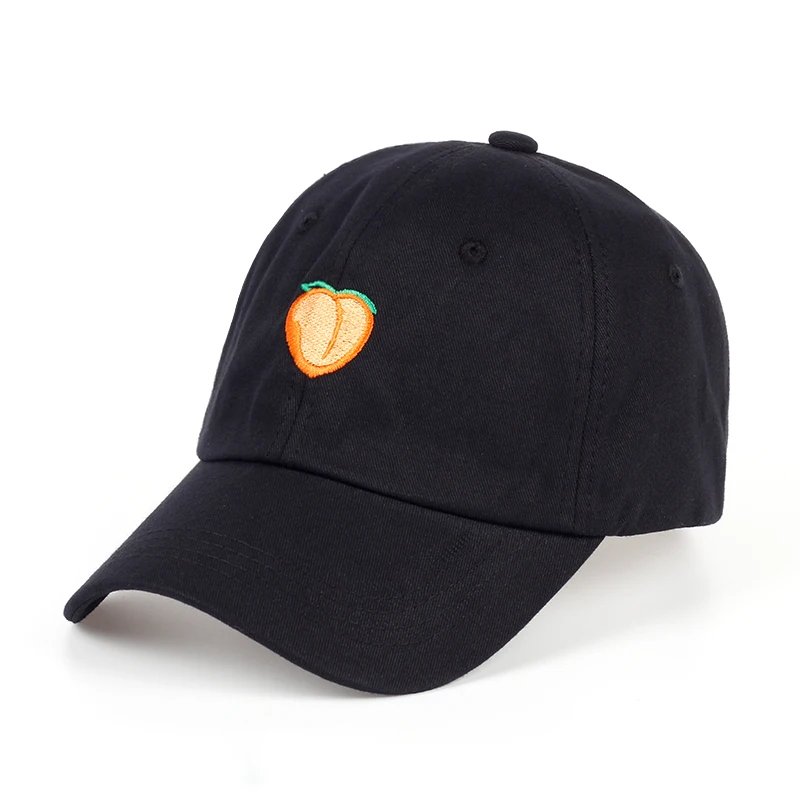 

2021 Fashion Pure color cotton cap peach embroidery baseball caps fashion men and women adjustable adult sunscreen hip hop hat