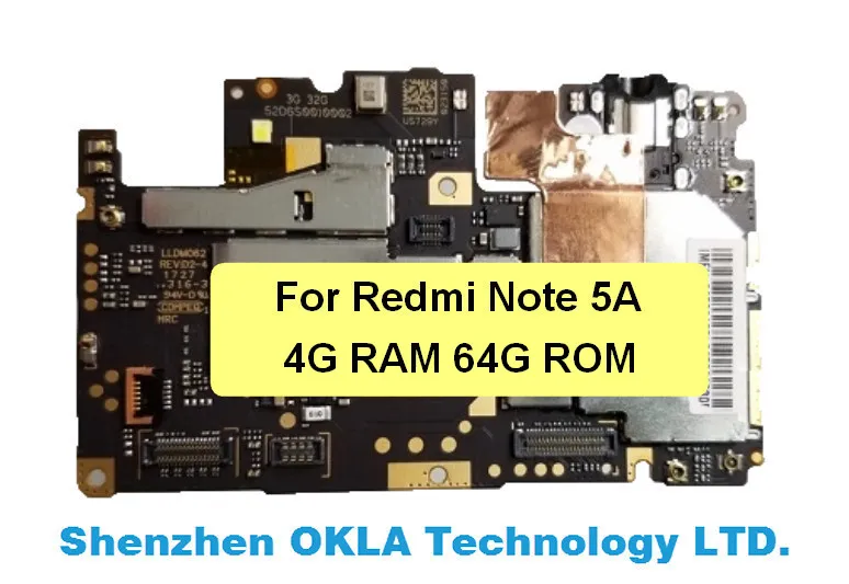 1 шт. материнская плата для Xiaomi Redmi Note 5A Note5A 4 Гб ОЗУ 64 ПЗУ | Мобильные телефоны и