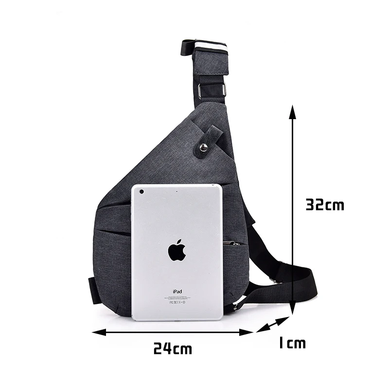 

New men Leisure fashion breast bags Burglarproof Oxford Messenger Bag outdoor exercise Travel bags Multifunction Crossbody Bag