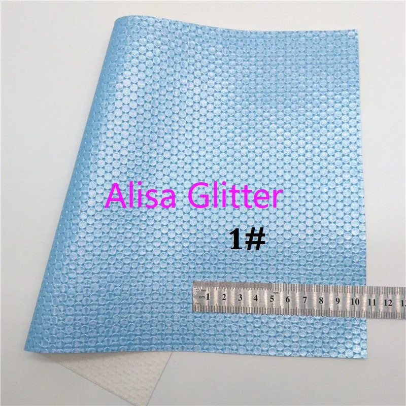 1 шт. А4 Размер 21х29см Алиса блестящая синяя ткань из искусственной кожи с принтом