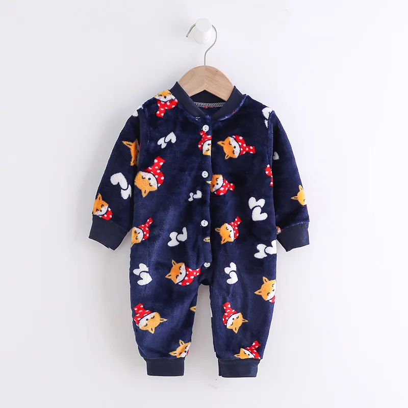 Одежда для малышей новорожденных мальчиков и девочек зимний фланелевый теплый