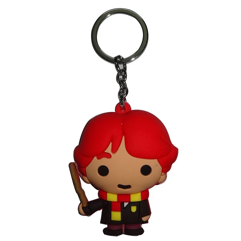 Harri ПВХ 3d фигурный брелок игрушки с кольцом HARRI Добби Хедвиг фигурка Гермиона Сова Рон кулон с Кольца Игрушки для детские брелки