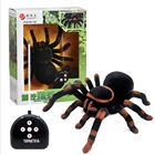 Электронный питомец с дистанционным управлением имитация тарантула глаза Сияющий умный черный паук 4Ch Хэллоуин дистанционное управление розыгрыш страшная игрушка подарок