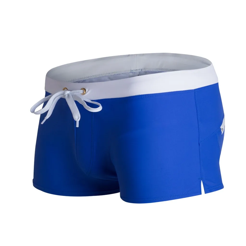 

Sexy Swimsuit Swimwear Men Plus Size Men Breathable Trunks Pants Solid Swimwear Beach Shorts Slim Wear Zwembroek Heren MayoZ0411