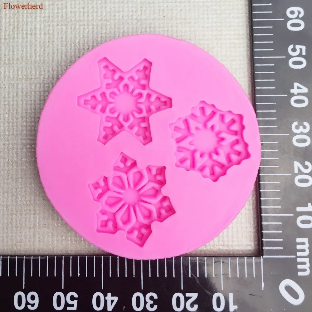 Силиконовая форма для мыла в форме рождественской Снежинки 3D сделай сам шоколада