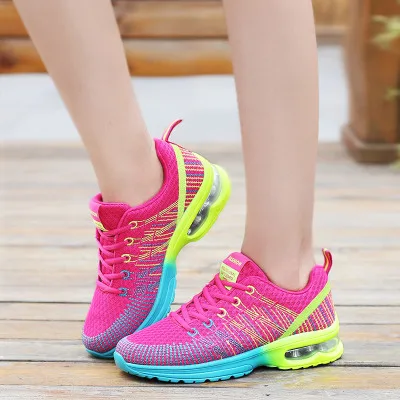 

Fashion air cushion women's sports shoes, breathable running shoes, women's outdoor fitness sports shoes, women's lace-up casual