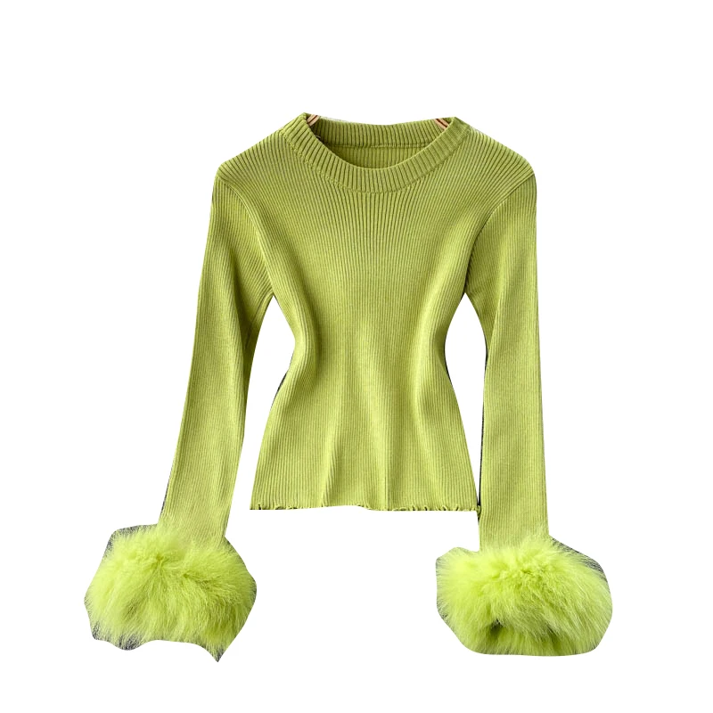 

Spring Sweater Women Knitted Basic Women's Jumper Slim Women's Sweater Long Sleeve Candy Color Female Tops