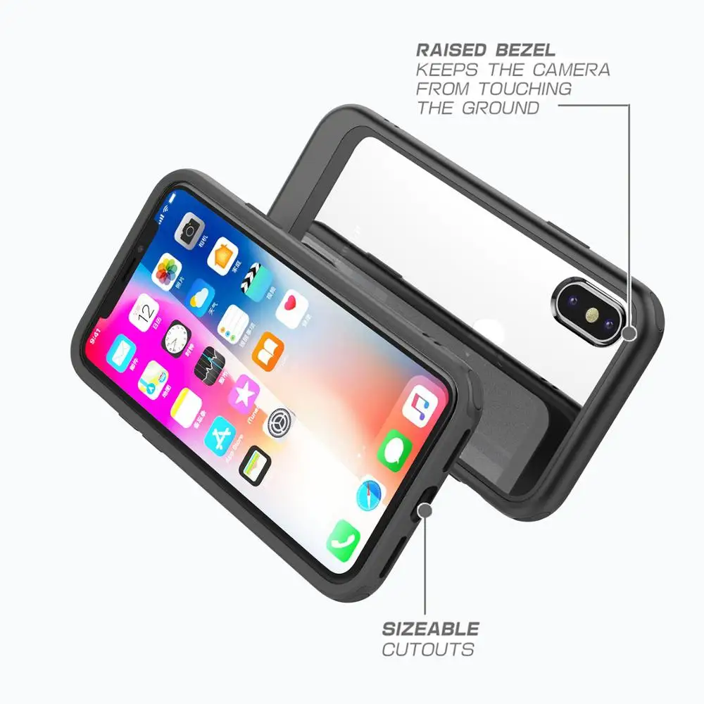 Чехлы для IphoneXS ударное падение прозрачный металлический цветной