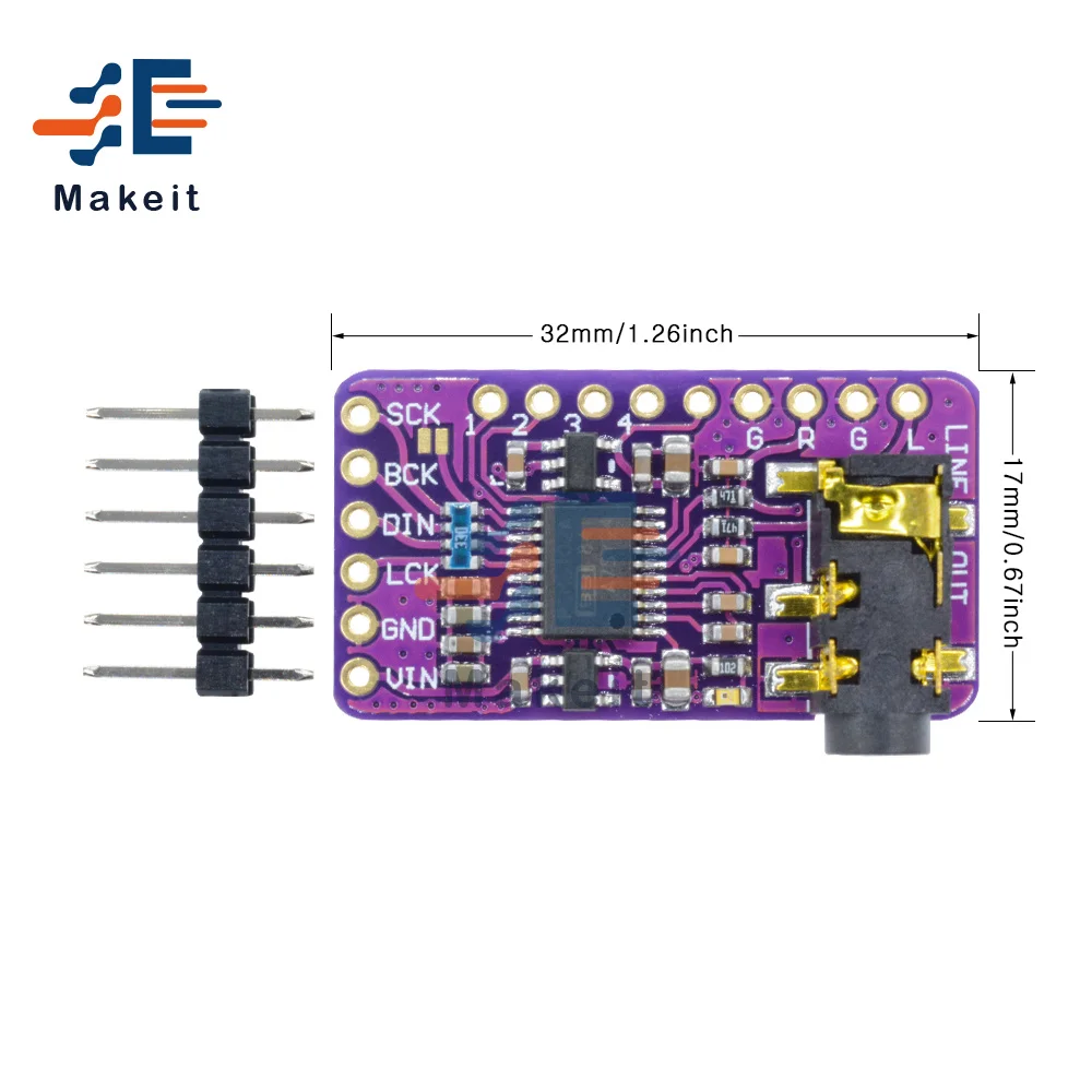 Модуль декодера ЦАП PCM5102 цифровой аудиоплеер с интерфейсом I2S для форматов Raspberry Pi