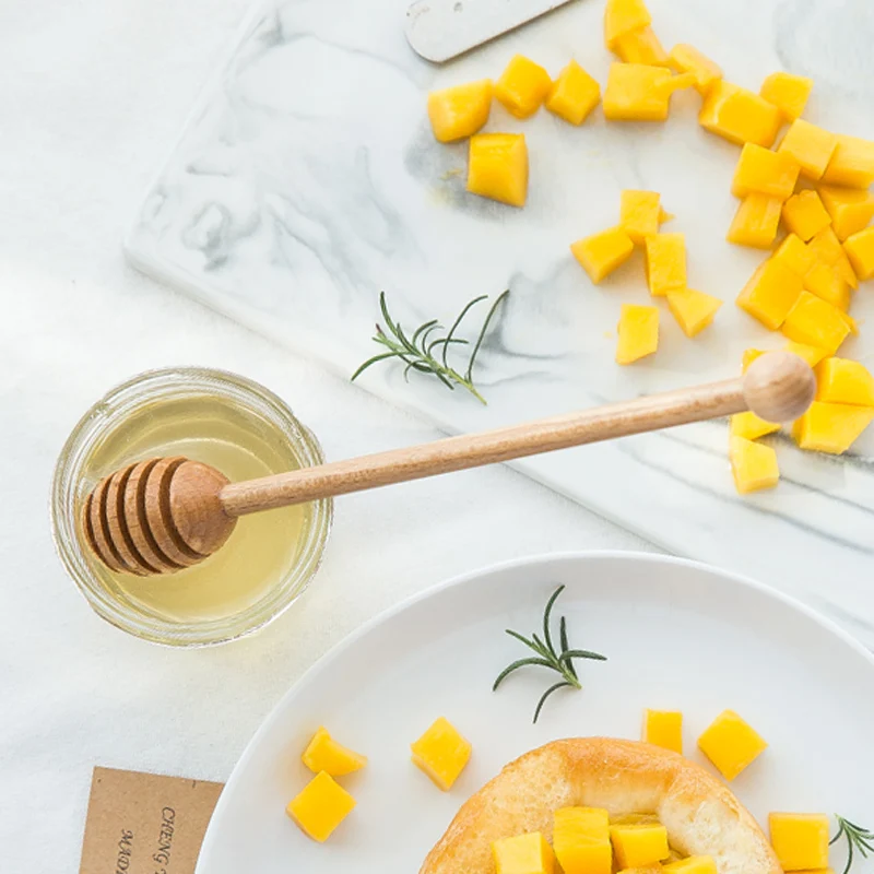 Деревянная ложка для меда 1 шт. деревянная чая кофе столовая банка товары